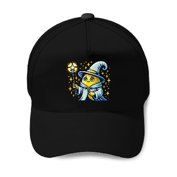 Discover Cute Wizard Lemon with Magic Wand Baseball Caps