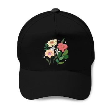Discover Fully Blossom Flowers Baseball Caps