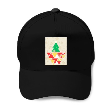 Discover Geometric Christmas Tree Baseball Caps