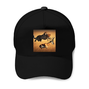 Discover Cheetah on the Hunt Baseball Caps