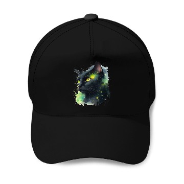 Discover Galaxy Charming Cat" Baseball Caps