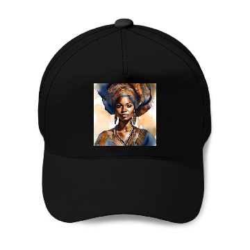 Discover African Woman Portrait E Baseball Caps