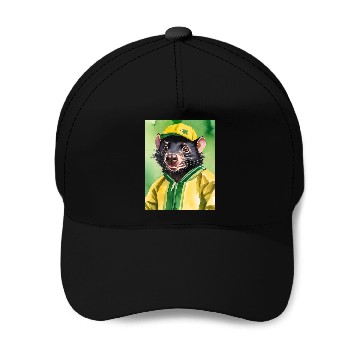 Discover Green and Gold Tassie Devil Baseball Caps