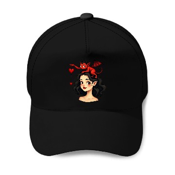 Discover Love devil Baseball Caps