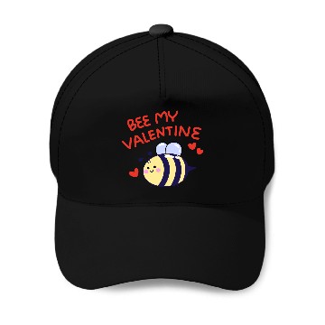Discover Bee my Valentine Baseball Caps