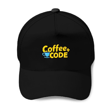 Discover Coffee + Code Baseball Caps
