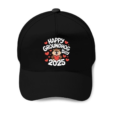 Discover Happy Groundhog Day Baseball Caps