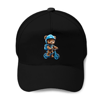 Discover Cycling bear Baseball Caps