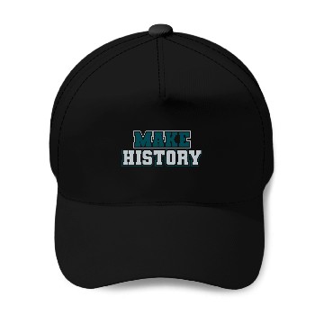 Discover Make History Green and Silver Baseball Caps