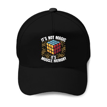 Discover It’s Not Magic It’s Muscle Memory Puzzle Cube Baseball Caps