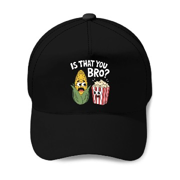 Discover Funny Corn and Popcorn Cartoon Meme Design Baseball Caps
