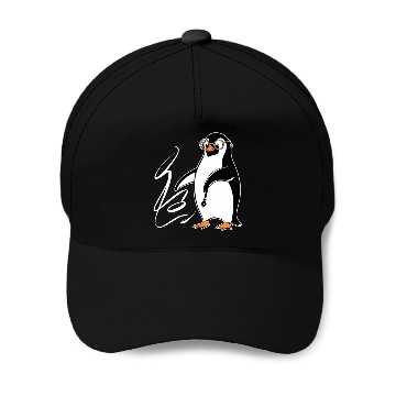 Discover Penguin Calligraphy Enthusiast Art Baseball Caps