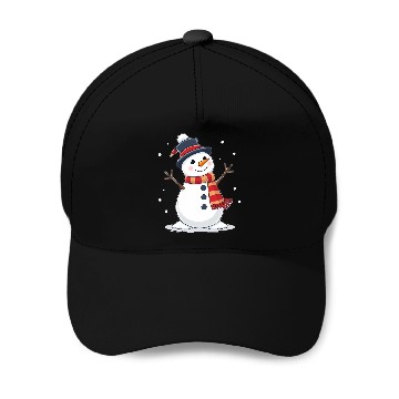 Discover Happy Snowman Baseball Caps
