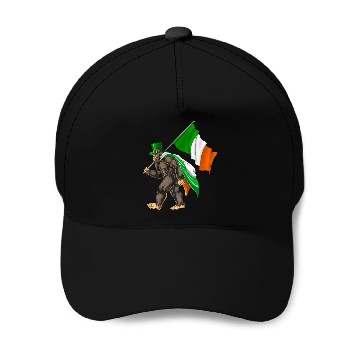 Discover St. Patrick's Day Bigfoot Ireland Flag Baseball Caps