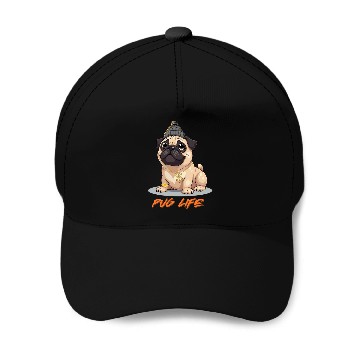 Discover Pug Life Baseball Caps