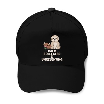 Discover Taurus Zodiac Sloth Calm Collected & Unrelenting Baseball Caps