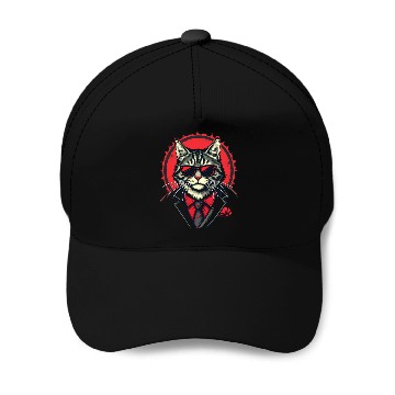 Discover Gangster Cat Crew Design Baseball Caps