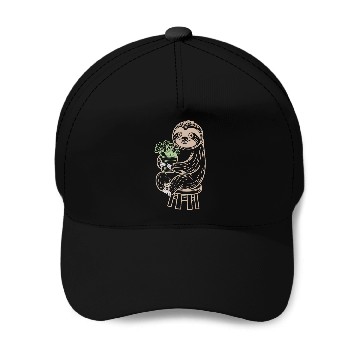 Discover Vegan Vegetarian Sloth Holding Veggies Baseball Caps