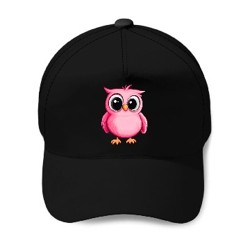 Discover Adorable pink owl Baseball Caps