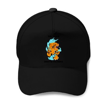 Discover Fierce Tiger and Waves Graphic Baseball Caps Design