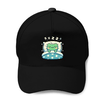 Discover Frog Sleeping In Bed At Night Time Baseball Caps