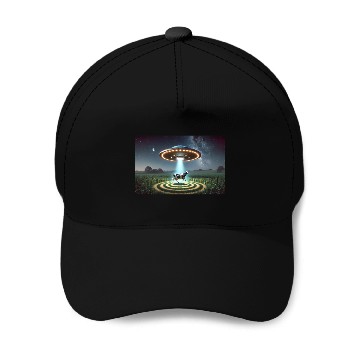 Discover Alien Cow Abduction Baseball Caps