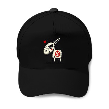 Discover Punk Anarchy Donkey Baseball Caps