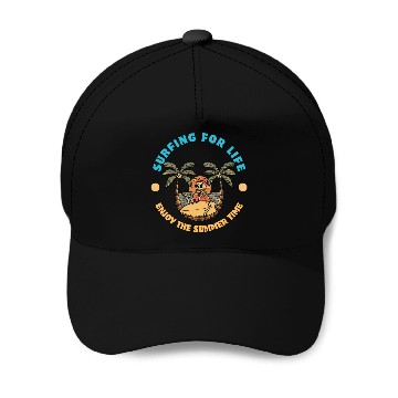 Discover Surfing for life Baseball Caps