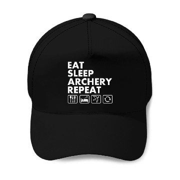Discover Eat Sleep Archery Repeat Funny Archer Baseball Caps