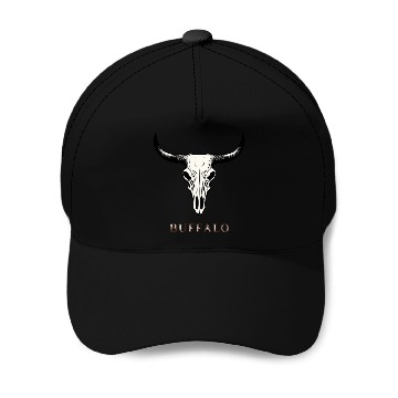 Discover Buffalo Skull Art Baseball Caps