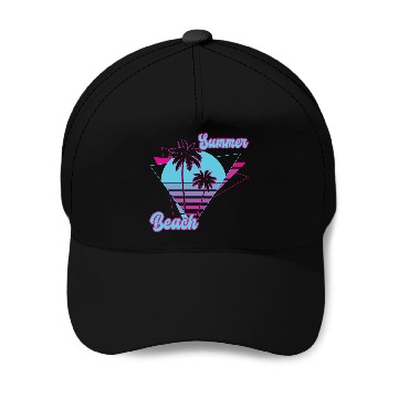 Discover Summer Palm Tree Beach Baseball Caps