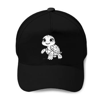 Discover Happy Turtle Coloring Fun Baseball Caps