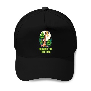 Discover Gardener Giraffe - Pruning the treetops Baseball Caps
