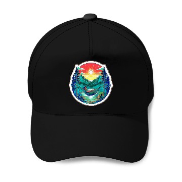 Discover Camping Serenity Baseball Caps