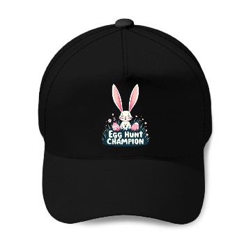Discover Egg Hunt Champion Bunny Design Baseball Caps