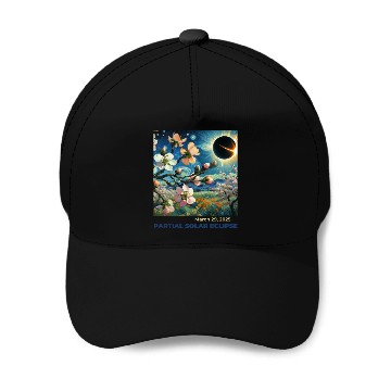 Discover March 29, 2025 Partial Solar Eclipse Blossoms Baseball Caps