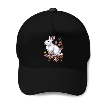 Discover Rabbit Cherry Blossom FULL Baseball Caps