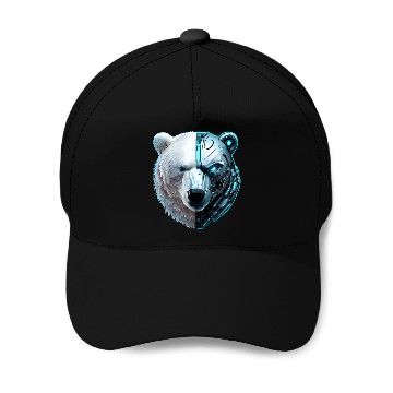 Discover Cyborg Polar Bear Baseball Caps