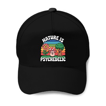 Discover Nature Is Psychedelic Baseball Caps
