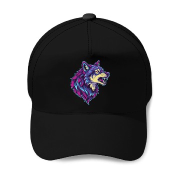 Discover psychedelic wolf head Baseball Caps