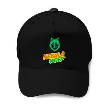 Discover Nebula Wolf – Vibrant Rasta Gradient Wolf Graphic Baseball Caps