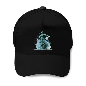Discover Statue | Moody Watercolor & Gothic Font Design Baseball Caps