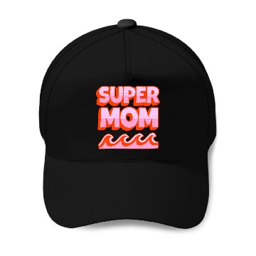 Discover Super Mom Retro Summer Design Baseball Caps