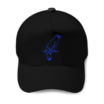 Discover Bird raven dove sitting cable hawk eagle birdie Baseball Caps