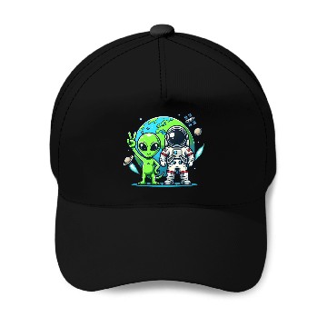 Discover Alien Astronauts In Space Baseball Caps