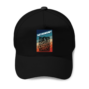 Discover Astronomy Retro Style Baseball Caps