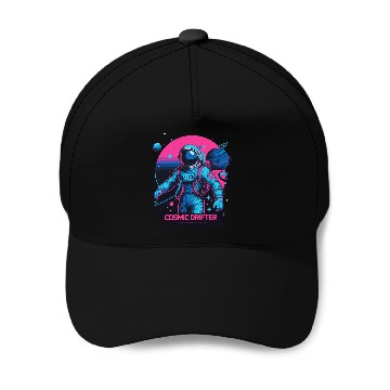 Discover Cosmic Drifter Synthwave Baseball Caps