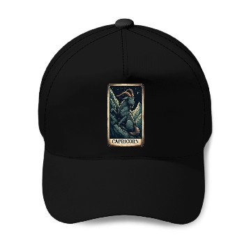 Discover Zodiac Card Capricorn Baseball Caps
