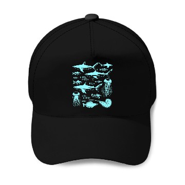 Discover Shark Fish Octopus Nature Baseball Caps