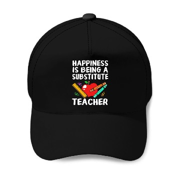 Discover Substitute Teacher Back To School Baseball Caps